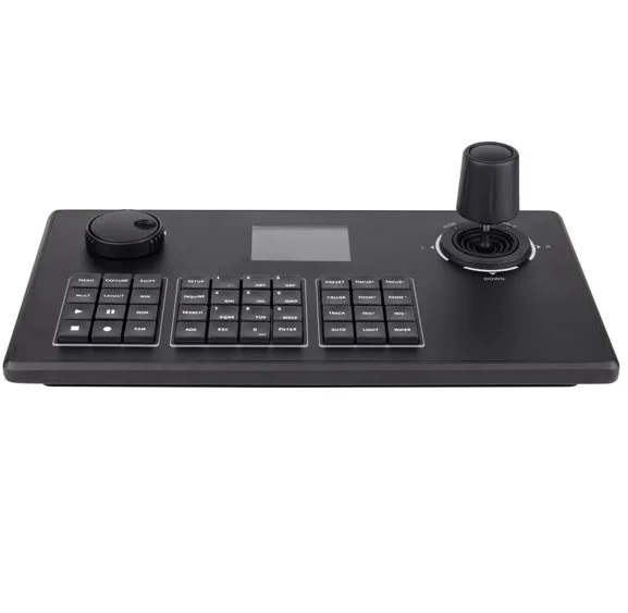 בקר שליטה למצלמות ממונעות כולל ג'ויסטיק IP PTZ ו-VMS תומך עד 144 ערוצים, RS-485/RS-232 פרוויז'ן Provision IP-Key02-V2 Keyboard controller for PTZ